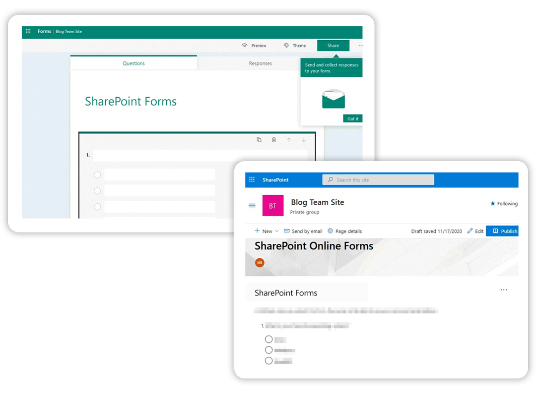Automate manual business processes with SharePoint and Power Platform.
