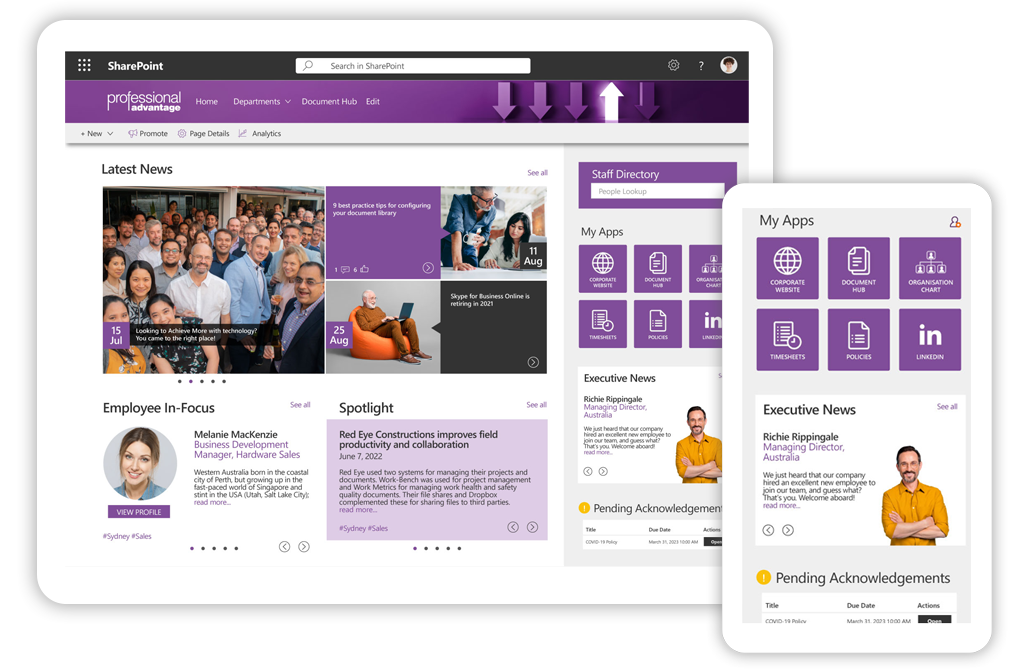 Build a SharePoint Intranet portal your users will love.